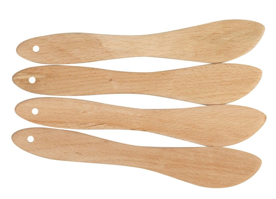 Nóż do masła z drewna bukowego, zestaw 4 szt. w grupie Nakrycie stołu / Sztućce / Noże do masła w The Kitchen Lab (1071-11223)
