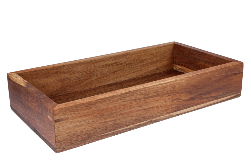 Pudełko do serwowania z akacji, 28 x 14 cm - Xantia w grupie Nakrycie stołu / Inne do nakrycia stołu / Kosze na pieczywo w The Kitchen Lab (1071-31989)