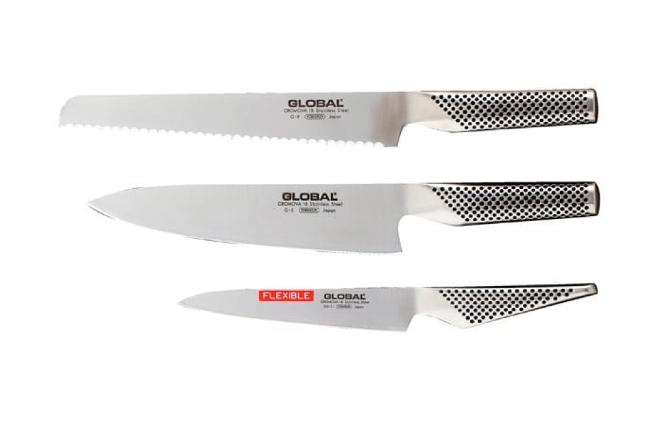 Global Zestaw - G-9, G-2, GS-11 w grupie Gotowanie / Noże kuchenne / Zestaw noży w The Kitchen Lab (1073-11426)