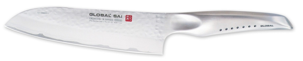 Nóż Santoku 19 cm - Global Sai w grupie Gotowanie / Noże kuchenne / Noże Santoku w The Kitchen Lab (1073-11715)