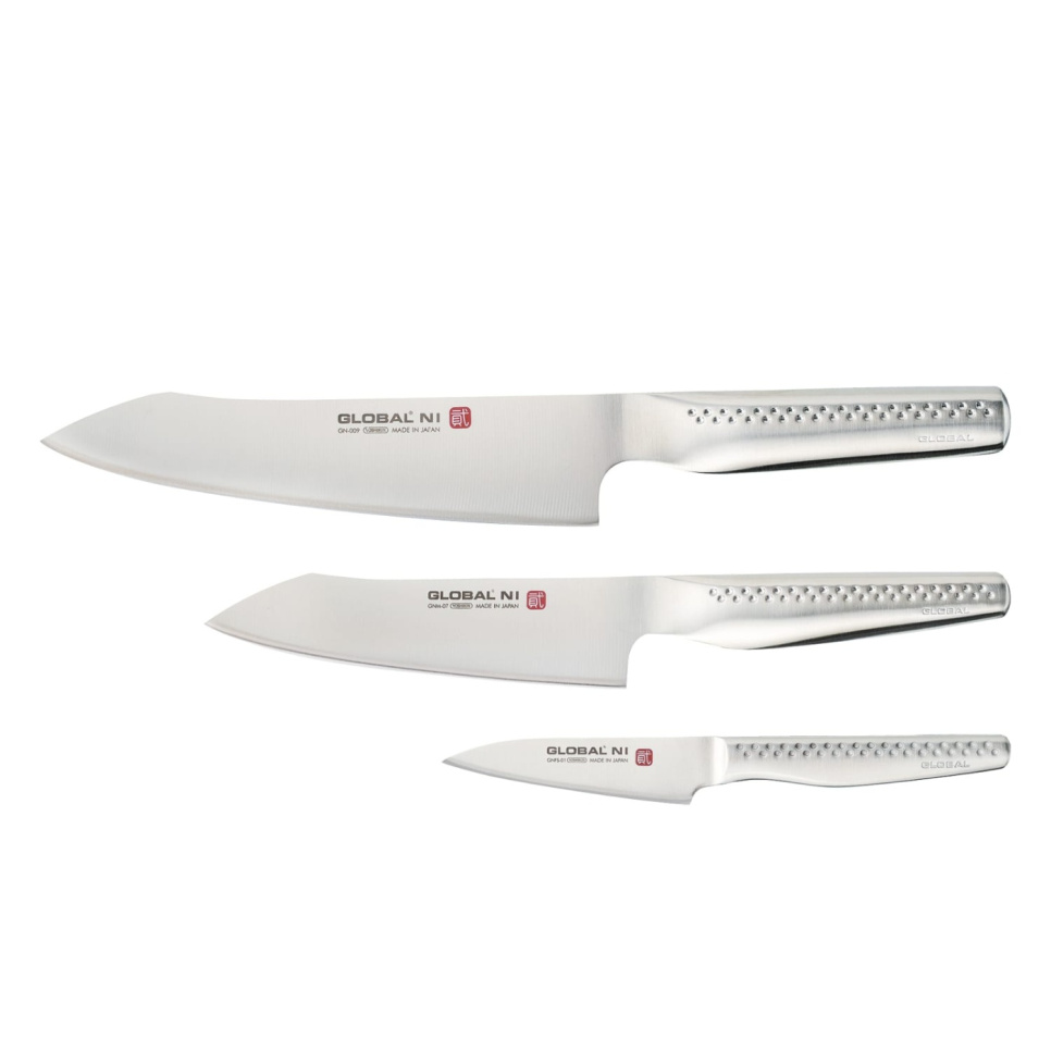Global Zestaw noży, 3 szt., GN-009, GNM-07, GNFS-01 w grupie Gotowanie / Noże kuchenne / Zestaw noży w The Kitchen Lab (1073-20306)