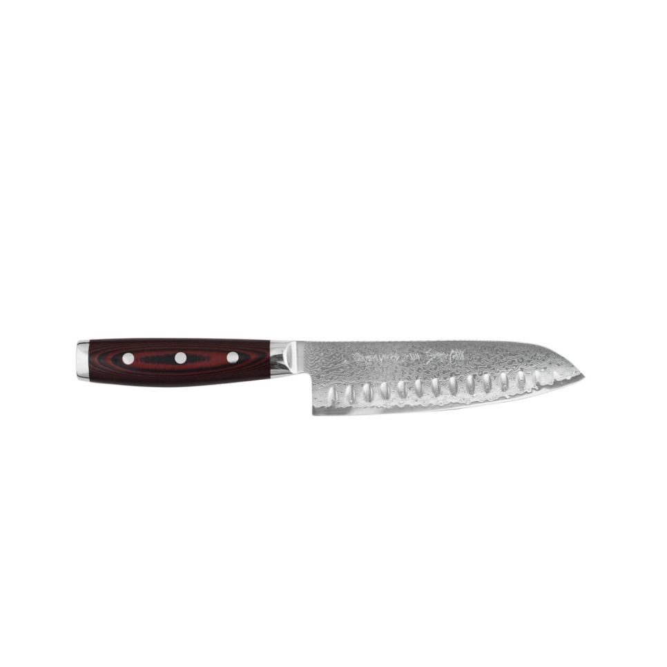 Nóż Santoku, ryflowane ostrze, 16,5 cm - Yaxell, Super Gou w grupie Gotowanie / Noże kuchenne / Noże Santoku w The Kitchen Lab (1073-26819)