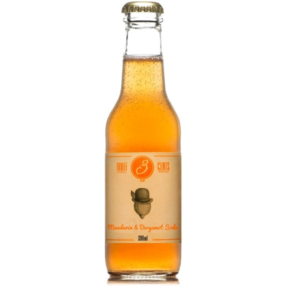Mandarin & Bergamot Soda, 200 ml - Three Cents w grupie Gotowanie / Kolonialne w The Kitchen Lab (1083-28757)