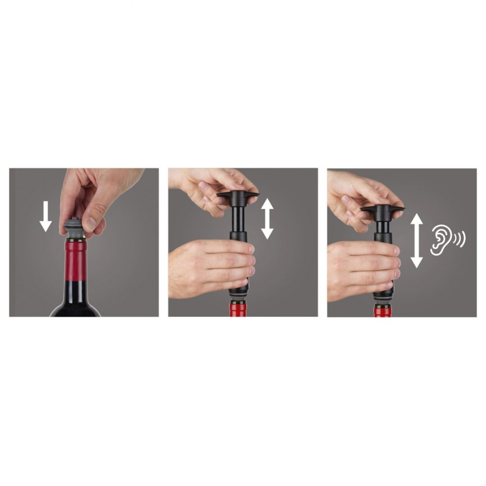 Wine Stoppers w różnych kolorach, 3-pak - Vacuvin Wine Stoppers w różnych kolorach, 3-pak - Vacuvin
