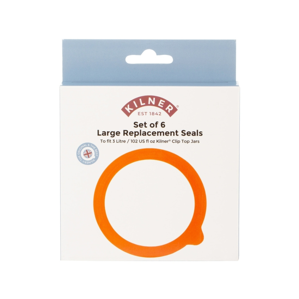 Uszczelka gumowa do słoika na przetwory, 6 sztuk - Kilner 