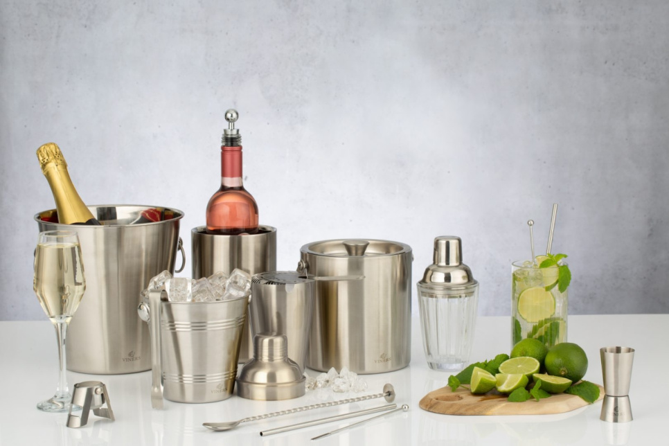 Chłodziarka do wina, srebrna - Viners