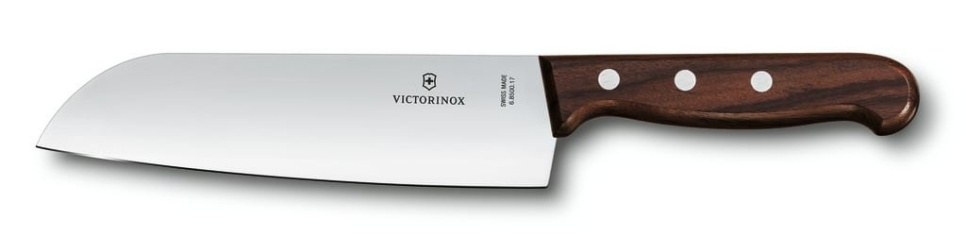 Nóż Santoku 17 cm z drewnianą rękojeścią w pudełku prezentowym - Victorinox w grupie Gotowanie / Noże kuchenne / Noże Santoku w The Kitchen Lab (1090-11863)