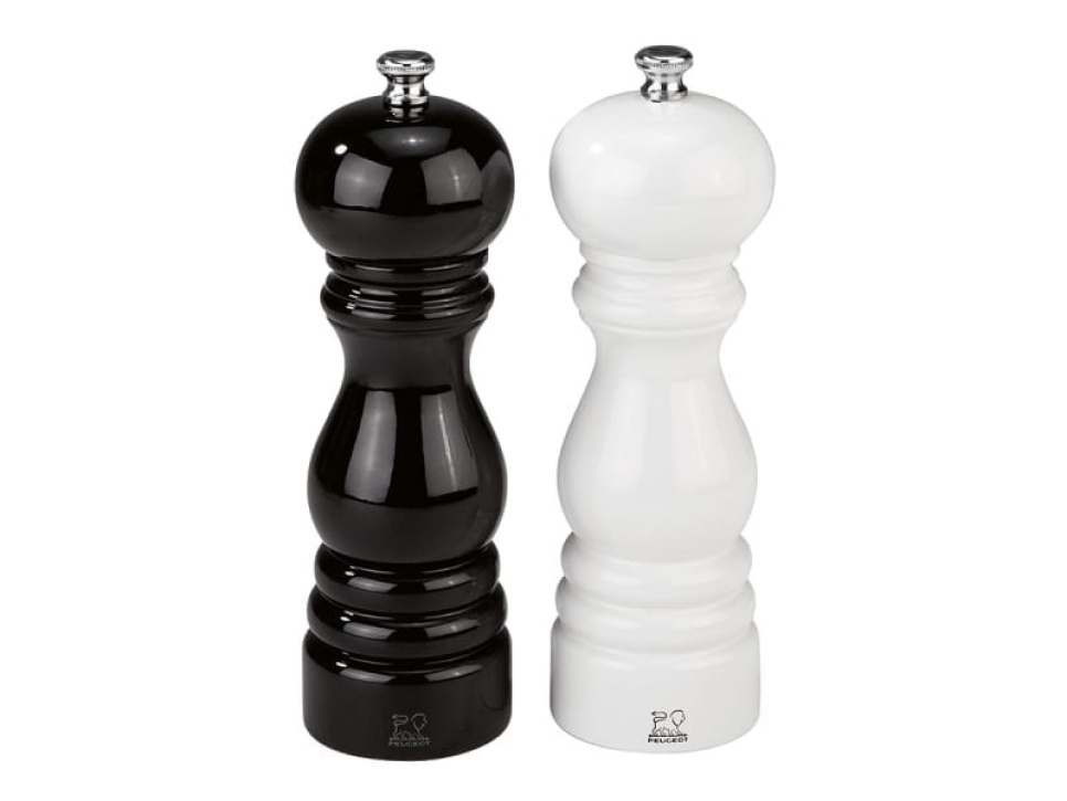 Młynek do Soli i Pieprzu, Paris Duo 18 cm, Czarny i Biały - Peugeot w grupie Gotowanie / Przybory kuchenne / Młynki do soli i pieprzu w The Kitchen Lab (1090-14897)