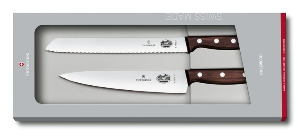 Zestaw noży kuchennych, 2 szt., z drewnianą rękojeścią - Victorinox w grupie Gotowanie / Noże kuchenne / Zestaw noży w The Kitchen Lab (1090-23187)