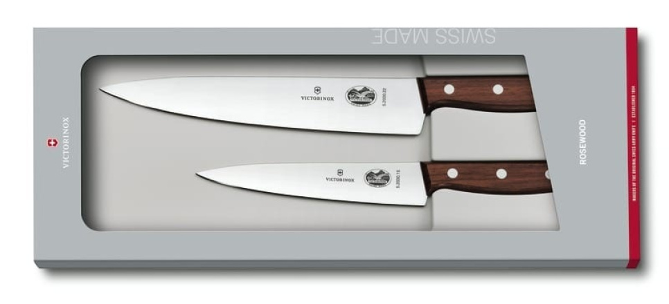 Zestaw noży kuchennych, 2 szt., z drewnianą rękojeścią - Victorinox w grupie Gotowanie / Noże kuchenne / Zestaw noży w The Kitchen Lab (1090-23189)