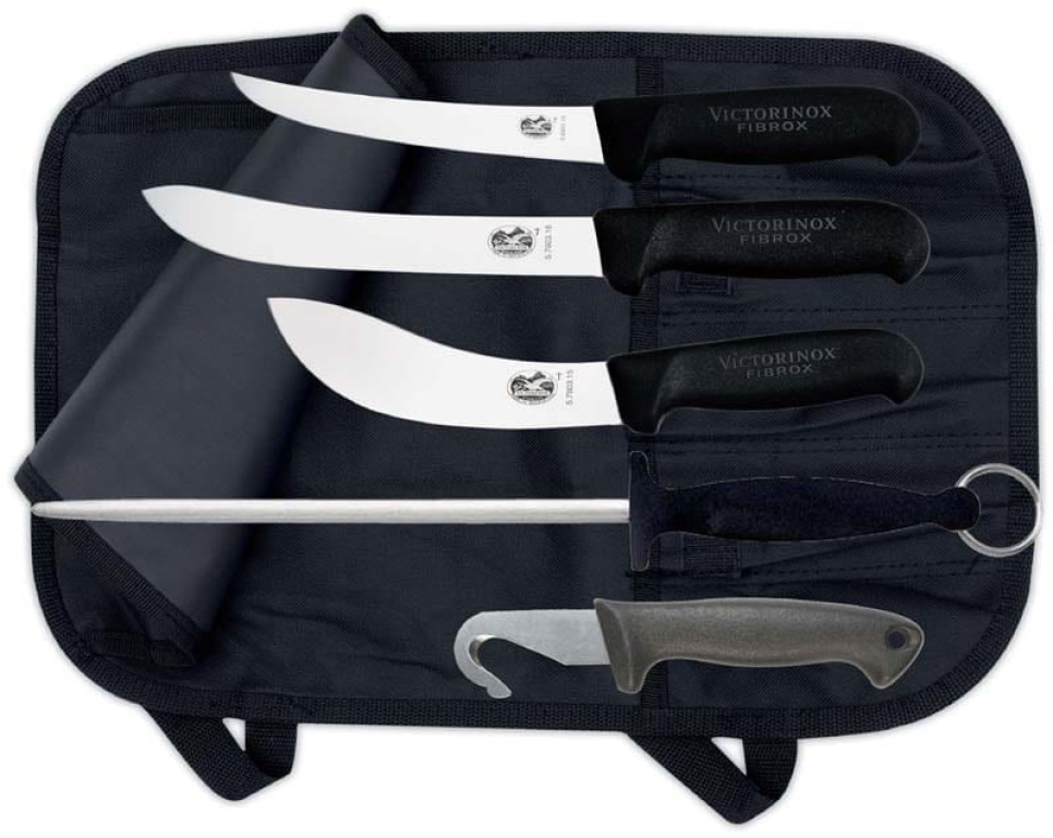 Nylonowy pokrowiec na noże, 5 kieszeni / czarny w grupie Gotowanie / Noże kuchenne / Przechowywanie noży / Inne przechowywanie noży w The Kitchen Lab (1095-18152)