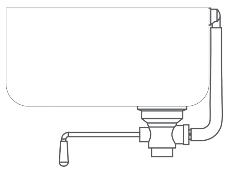Zawór odcinający do zlewozmywaka