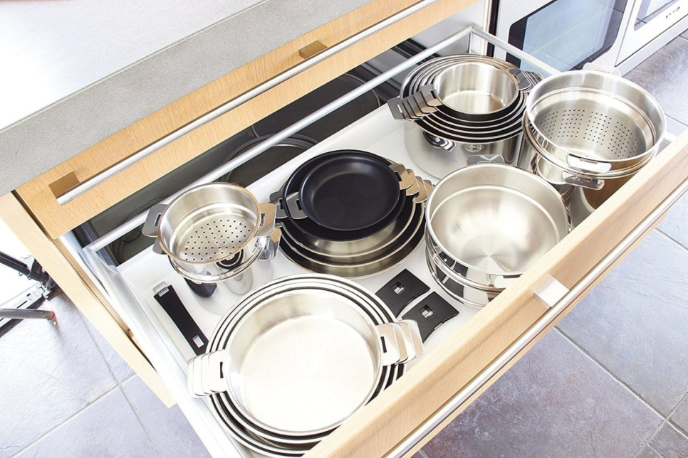 Wkład do gotowania na parze, odczepiane uchwyty, Strate - Cristel