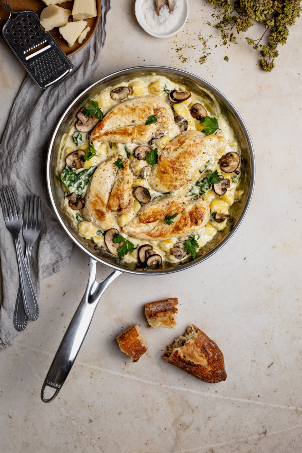 Patelnia ze stali nierdzewnej model Precision, CastelPro - Cristel Patelnia ze stali nierdzewnej model Precision, CastelPro - Cristel