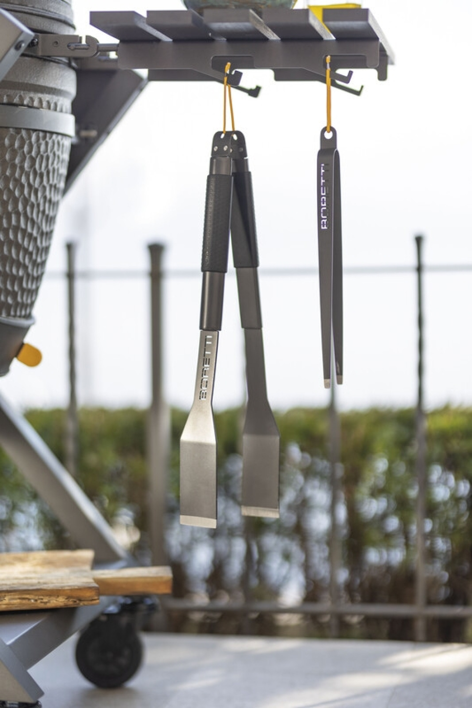 Zestaw do grilla ze szczypcami, łopatką, widelcem i pęsetą - Boretti