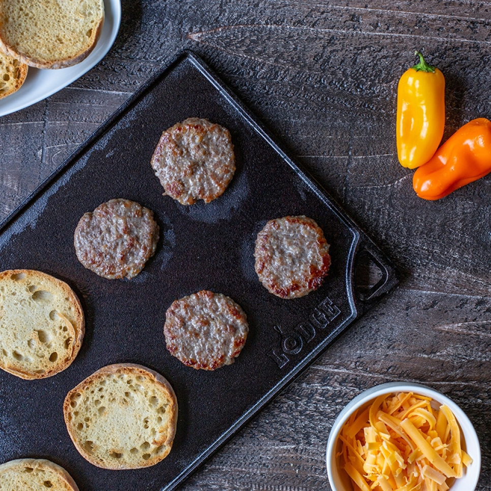 Płyta grillowa/płyta do steków, żeliwna, odwracalna, 43 x 24 cm - Lodge Płyta grillowa/płyta do steków, żeliwna, odwracalna, 43 x 24 cm - Lodge