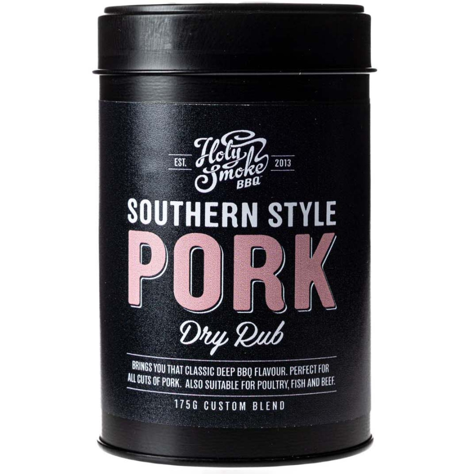 Southern Pork, Dry Rub, 175g - Holy Smoke BBQ w grupie Gotowanie / Przyprawy i środki aromatyzujące / Przyprawy w The Kitchen Lab (1282-28162)