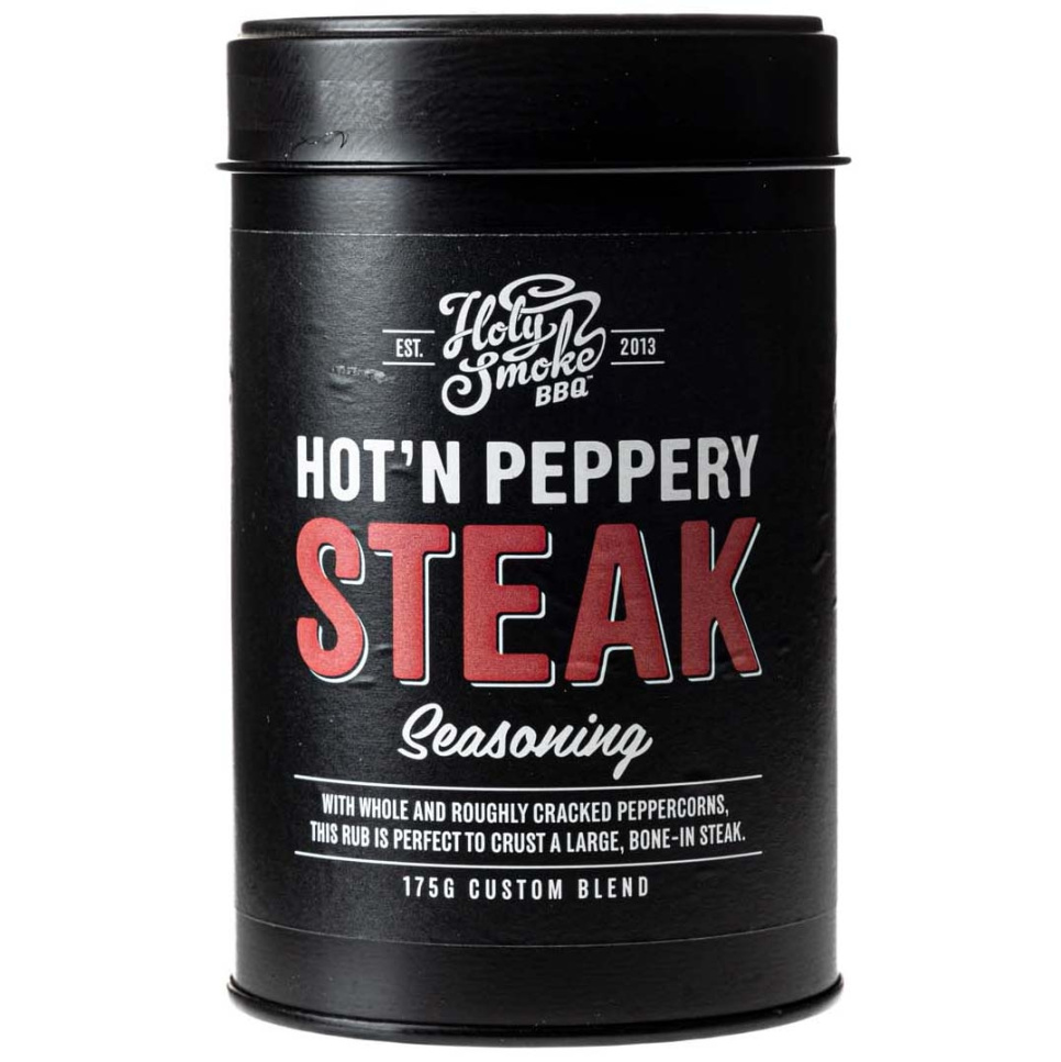 Peppery Steak, mieszanka przypraw, 175g - Holy Smoke BBQ w grupie Gotowanie / Przyprawy i środki aromatyzujące / Przyprawy w The Kitchen Lab (1282-28166)