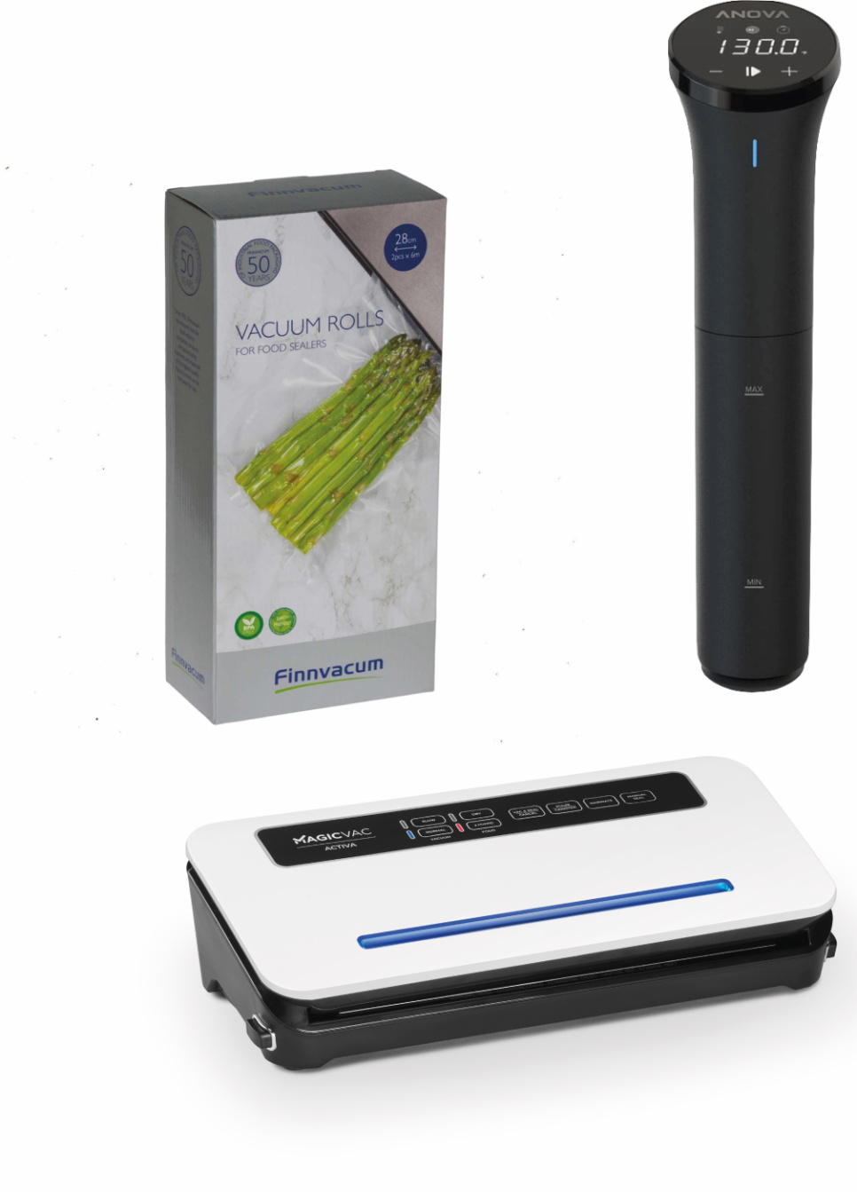 Anova Precision® Cooker Nano 3.0 / Magic Vac Activa - Zestaw Sous Vide w grupie Gotowanie / Sous vide / Cyrkulatory sous vide w The Kitchen Lab (1317-26949)