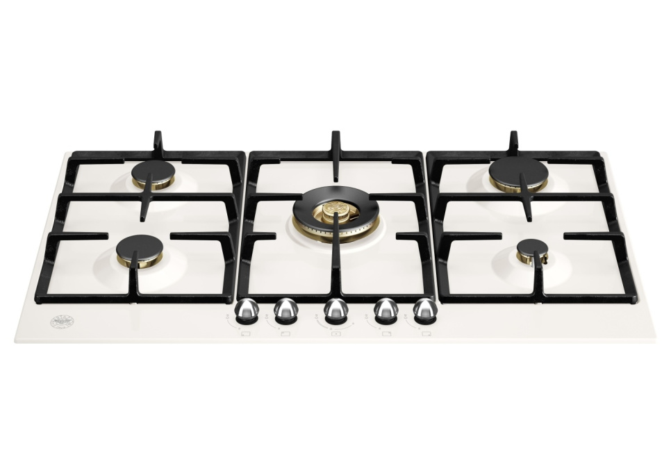 Płyta gazowa Heritage, 90 cm, kość słoniowa - Bertazzoni w grupie Grille, kuchenki i piekarniki / Kuchenki / Płyty gazowe i indukcyjne w The Kitchen Lab (1403-20767)