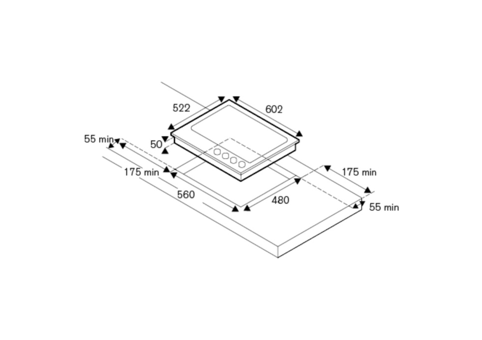 Płyta gazowa Professional, 60 cm, stal nierdzewna - Bertazzoni Płyta gazowa Professional, 60 cm, stal nierdzewna - Bertazzoni