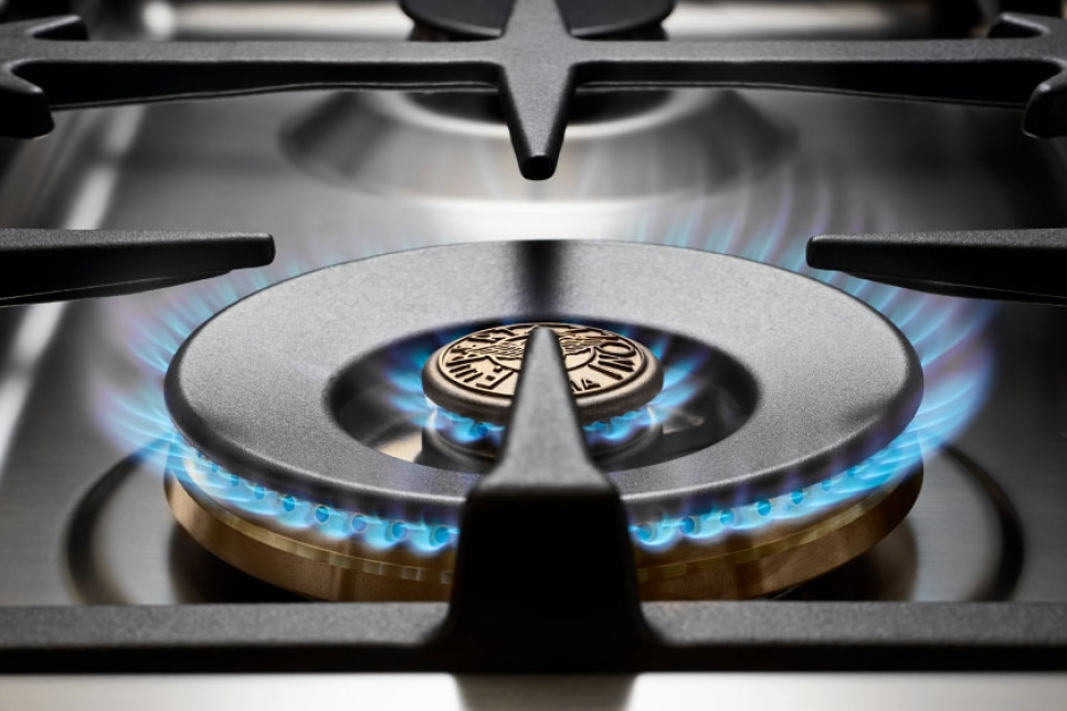 Płyta gazowa Heritage, 90 cm, 6 palników, podwójny piekarnik, matowa czerń - Bertazzoni