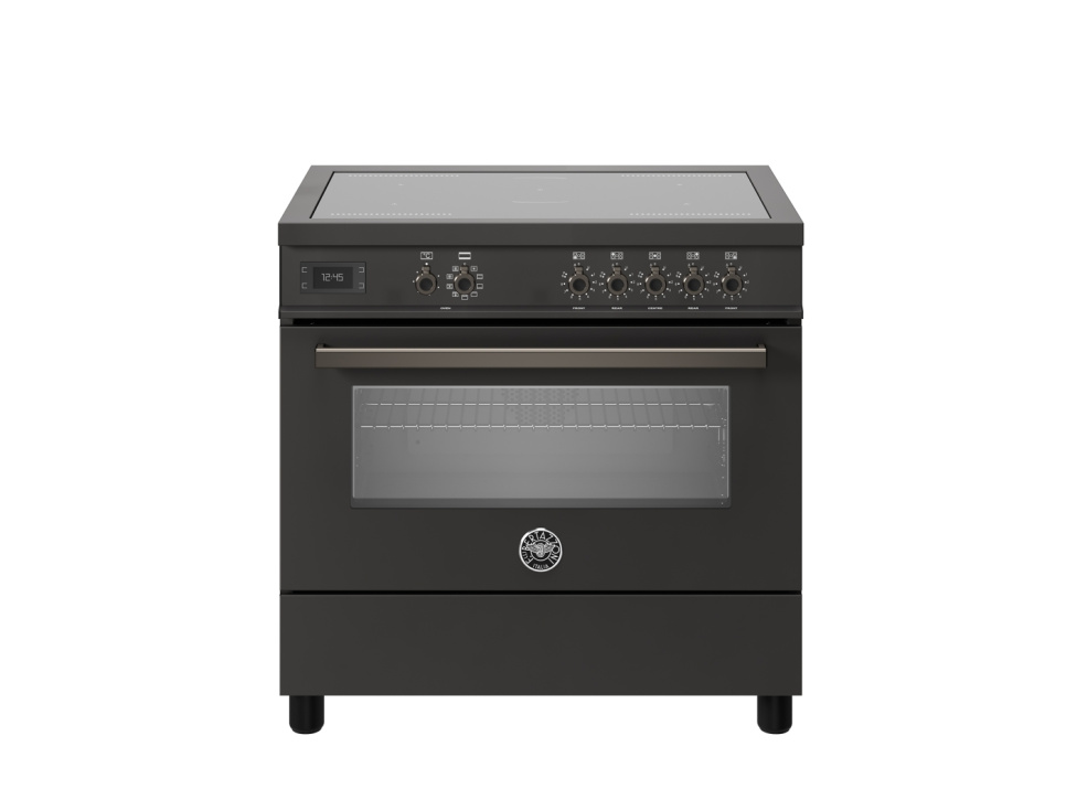Płyta indukcyjna Professional, 90 cm, 5 stref, pojedynczy piekarnik, Carbonio - Bertazzoni w grupie Grille, kuchenki i piekarniki / Kuchenki / Kuchenki indukcyjne w The Kitchen Lab (1403-30615)