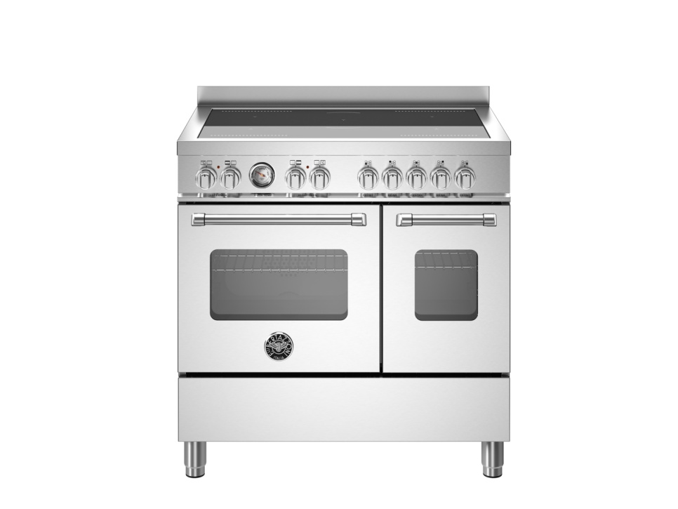 Płyta indukcyjna Master, 90 cm, 5 stref, podwójny piekarnik, stal nierdzewna - Bertazzoni w grupie Grille, kuchenki i piekarniki / Kuchenki / Kuchenki indukcyjne w The Kitchen Lab (1403-30620)