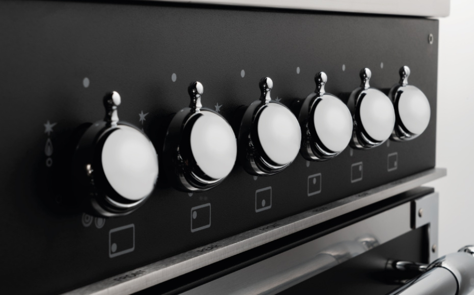 Płyta indukcyjna Heritage, 90 cm, 5 stref, pojedynczy piekarnik, czarny matowy - Bertazzoni Płyta indukcyjna Heritage, 90 cm, 5 stref, pojedynczy piekarnik, czarny matowy - Bertazzoni