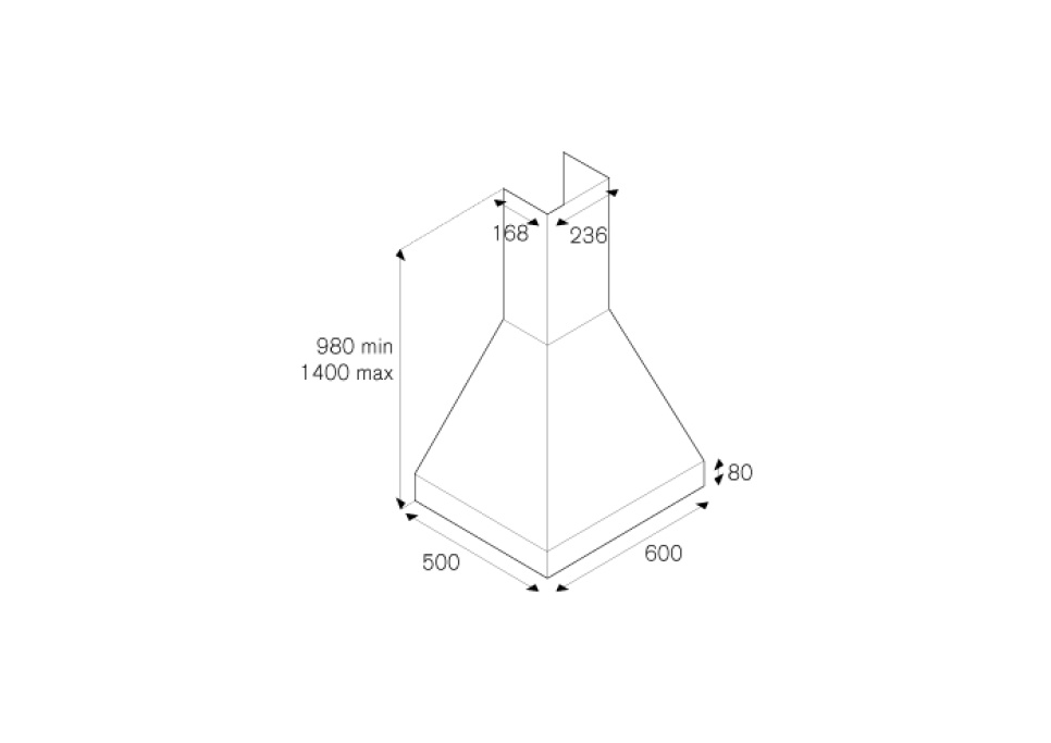 Fan Master, naścienny 60 cm, stal nierdzewna - Bertazzoni Fan Master, naścienny 60 cm, stal nierdzewna - Bertazzoni