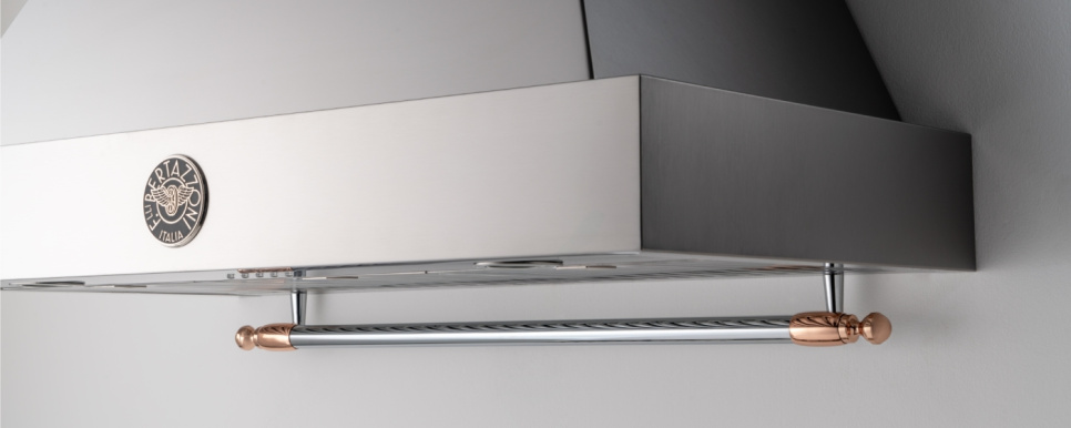 Zestaw dekoracyjny Heritage, płyta grzewcza + wentylator, miedziany (błyszczący) - Bertazzoni