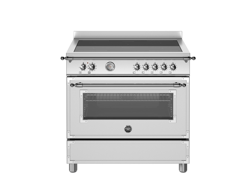 Płyta indukcyjna Heritage, 90 cm, 5 stref, pojedynczy piekarnik, stal nierdzewna - Bertazzoni w grupie Grille, kuchenki i piekarniki / Kuchenki / Kuchenki indukcyjne w The Kitchen Lab (1403-30666)