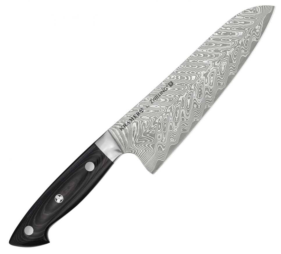 Bob Kramer Damascus Nóż Santoku, 18cm w grupie Gotowanie / Noże kuchenne / Noże Santoku w The Kitchen Lab (1418-12893)