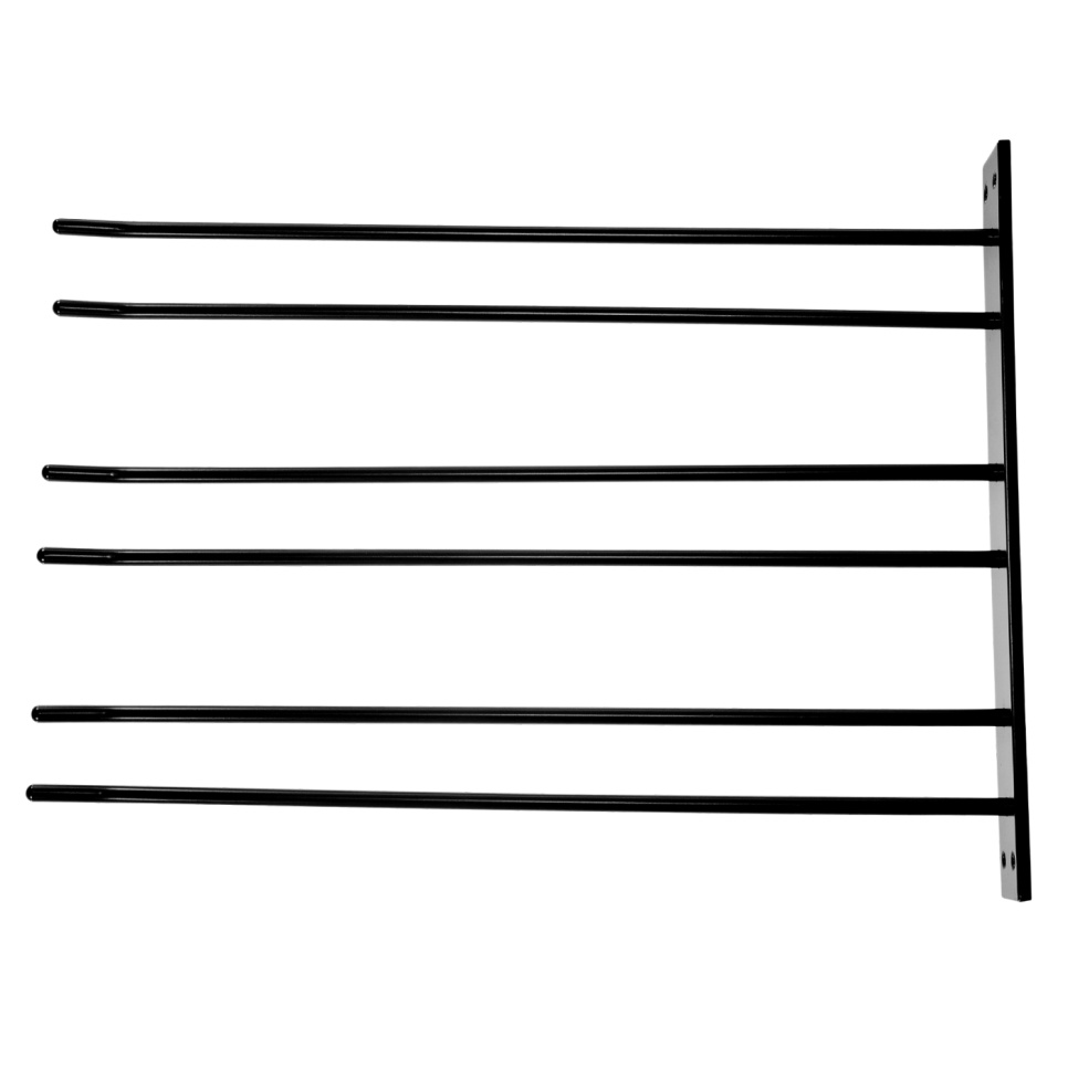 Szklany wieszak do montażu na ścianie - czarny, 12 szts szkła - Hippie de Luxe Szklany wieszak do montażu na ścianie - czarny, 12 szts szkła - Hippie de Luxe