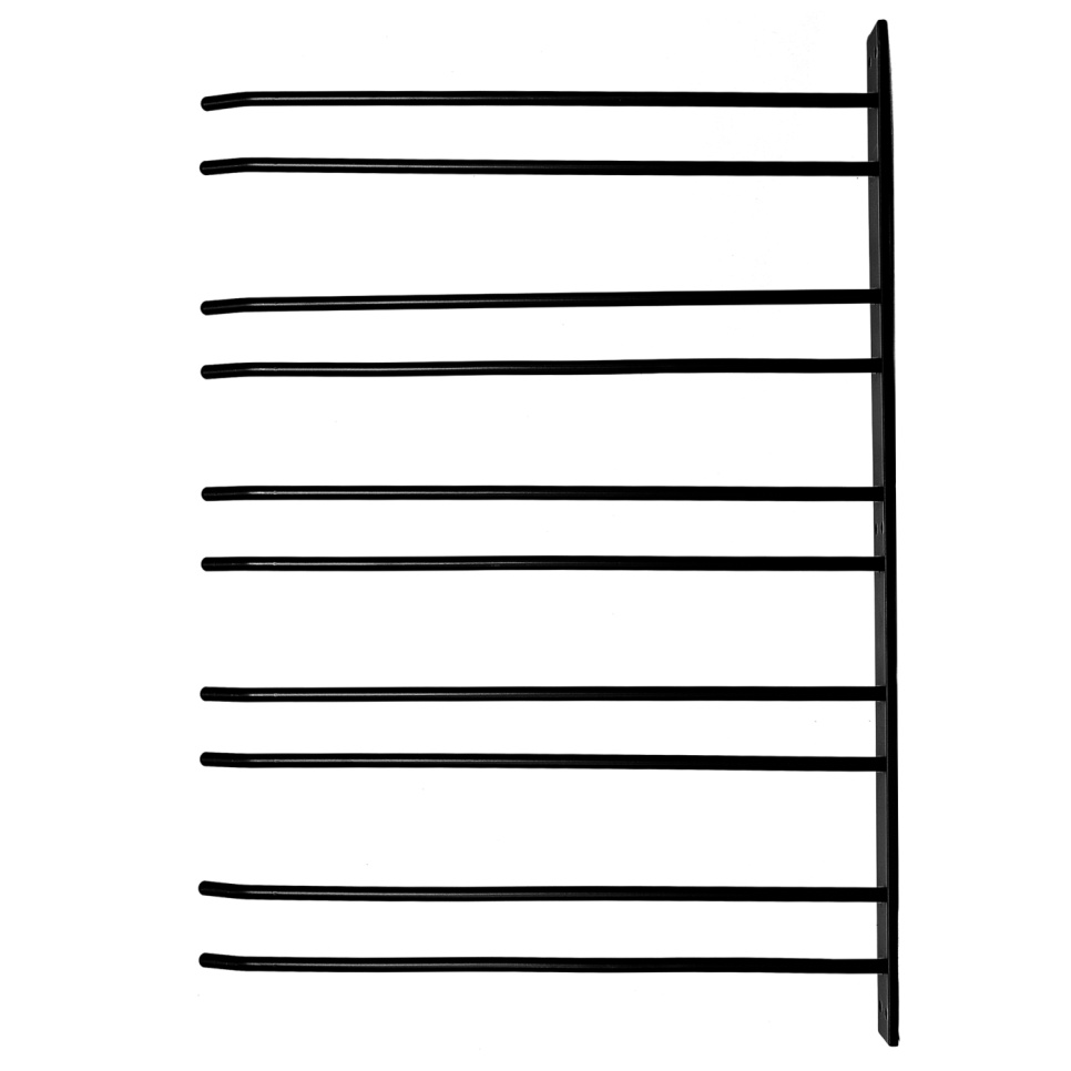 Szklany wieszak do montażu na ścianie - czarny, 15 szklanek - Hippie de Luxe Szklany wieszak do montażu na ścianie - czarny, 15 szklanek - Hippie de Luxe