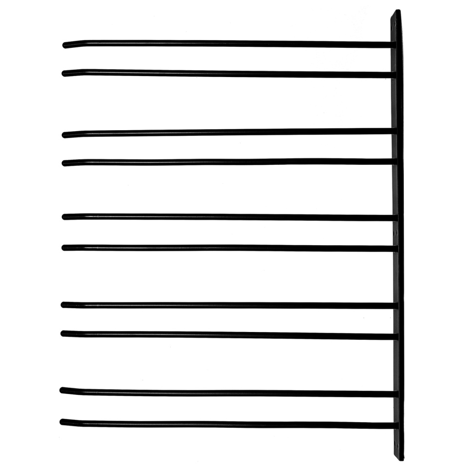 Szklany wieszak do montażu na ścianie - czarny, 20 szklanek - Hippie de Luxe Szklany wieszak do montażu na ścianie - czarny, 20 szklanek - Hippie de Luxe