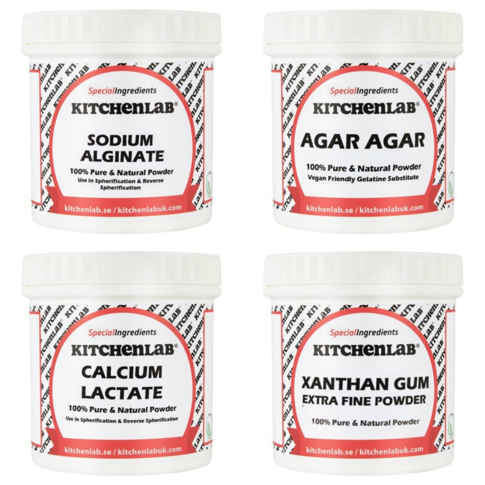Kuchnia molekularna: zestaw składników - The Kitchen Lab w grupie Gotowanie / Kuchnia molekularna / Zestaw startowy dla gastronomii molekularnej w The Kitchen Lab (1429-12644)