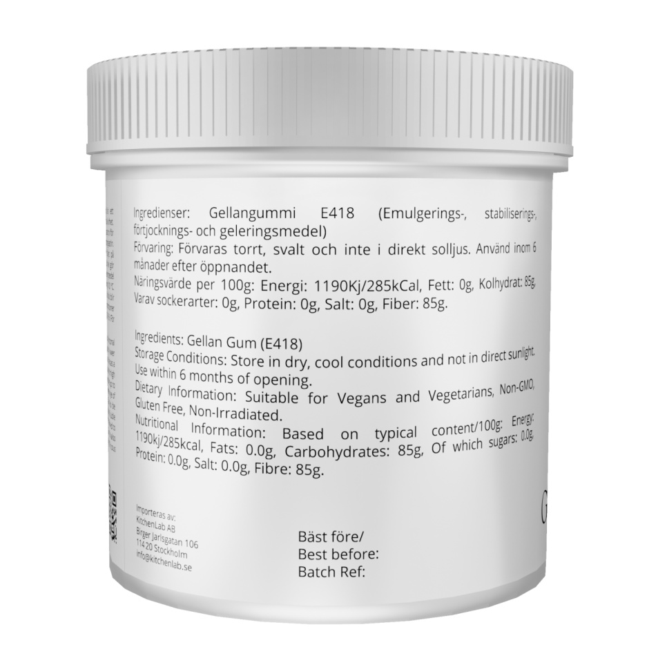 Guma gellan typu F (E418) - The Kitchen Lab