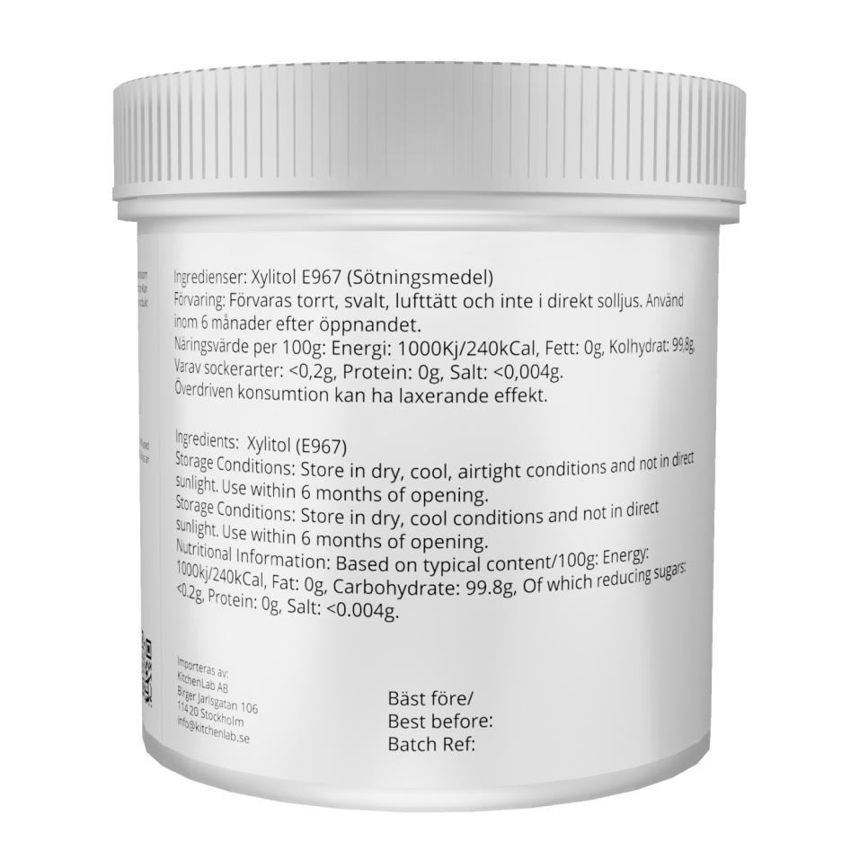 Ksylitol, (E967) 100 g - The Kitchen Lab