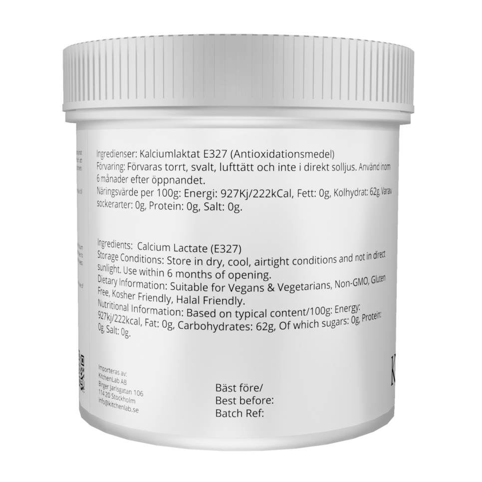 Mleczan wapnia (E327) - The Kitchen Lab Mleczan wapnia (E327) - The Kitchen Lab
