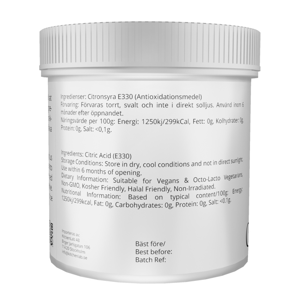 Kwas cytrynowy (E330) - The Kitchen Lab