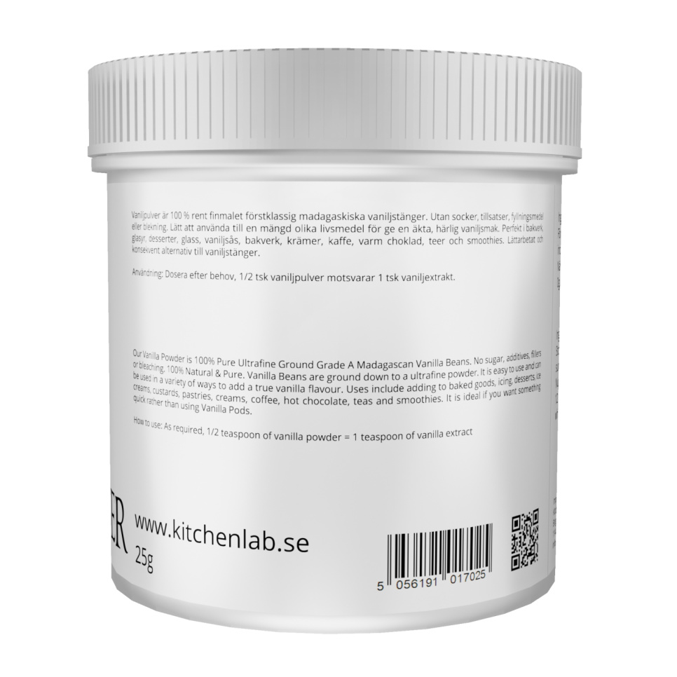 Wanilia w proszku, wanilia z Madagaskaru - The Kitchen Lab - 25 g Wanilia w proszku, wanilia z Madagaskaru - The Kitchen Lab - 25 g