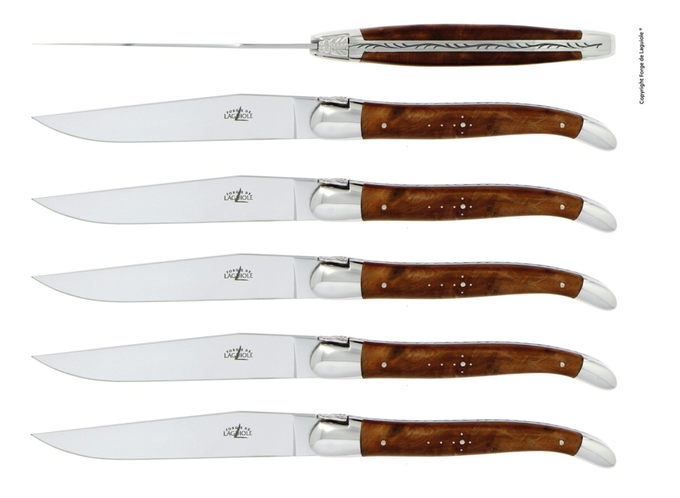 Zestaw 6 noży jadalnych, rączka tuja w grupie Nakrycie stołu / Sztućce / Noże w The Kitchen Lab (1446-13141)
