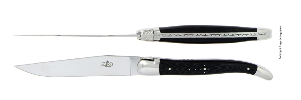 Nóż i widelec do steków, zestaw 2 części, rączka z orzecha włoskiego w grupie Nakrycie stołu / Sztućce / w The Kitchen Lab (1446-13143)