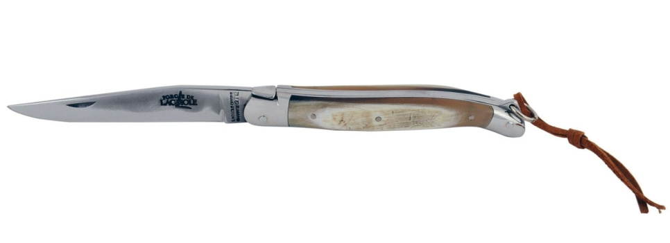Nóż do żywności z ostrzem składanym - rączka z krowiego rogu w grupie Nakrycie stołu / Sztućce / Noże w The Kitchen Lab (1446-17101)