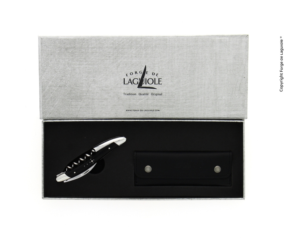 Nóż sommelierski z ciemnego rogu, polerowany, Tradition - Forge de Laguiole Nóż sommelierski z ciemnego rogu, polerowany, Tradition - Forge de Laguiole