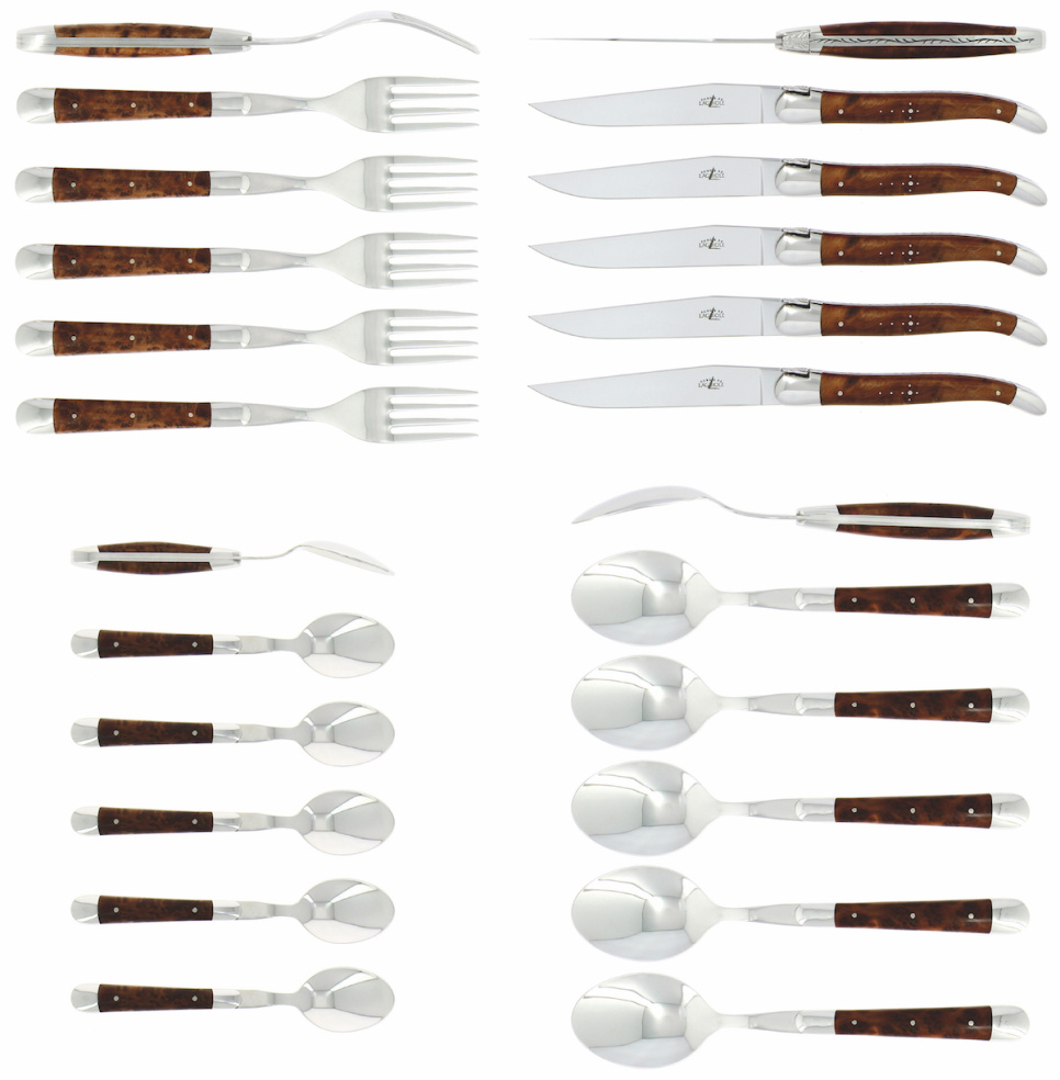 Zestaw sztućców 05, uchwyty Tuja, polerowane, Tradition - Forge de Laguiole w grupie Nakrycie stołu / Sztućce / Sztućce w The Kitchen Lab (1446-32867)