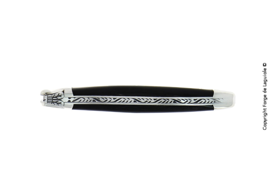Nóż składany, 12 cm, rękojeść Dark Horn, polerowany, Tradition - Forge de Laguiole