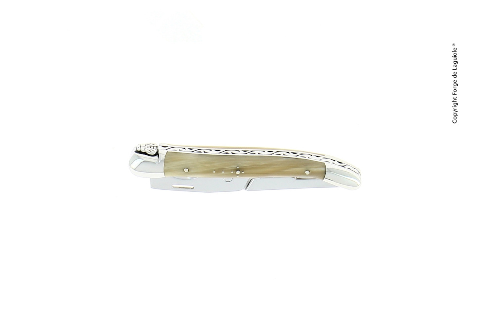 Obcinacz do cygar, uchwyt z jasnego rogu, polerowany - Forge de Laguiole