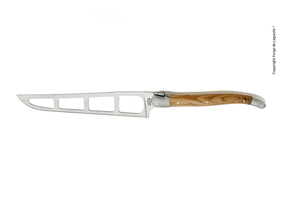 Nóż do sera, uchwyt oliwkowy, polerowany, R. Barthélemy - Forge de Laguiole w grupie Gotowanie / Noże kuchenne / Noże do sera w The Kitchen Lab (1446-32877)